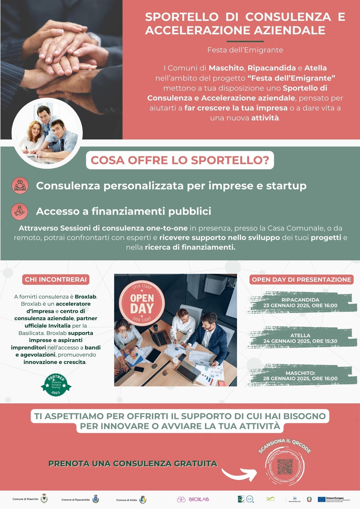 Locandina Sportello di consulenza