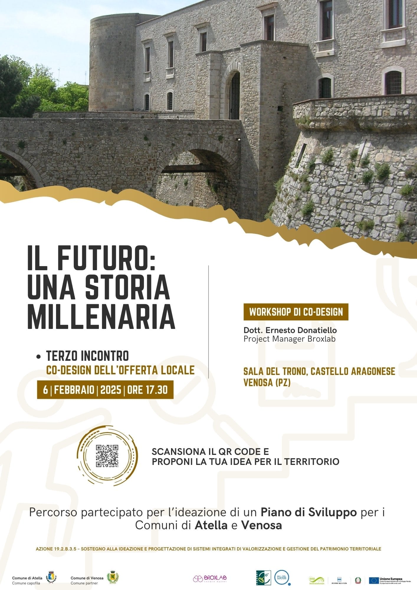 Locandina terzo incontro co-design Venosa